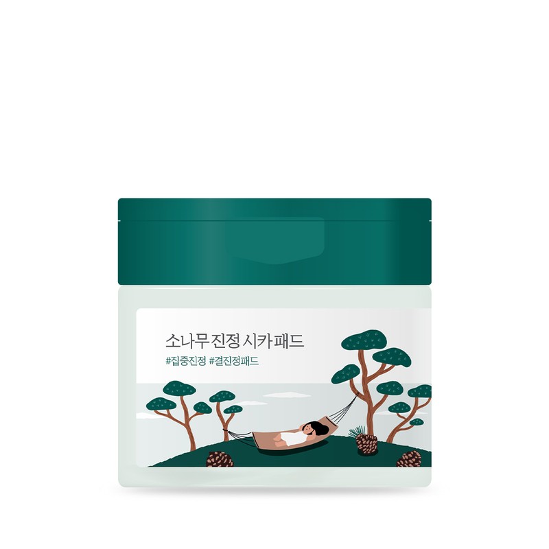 Round Wrap Pine Calming Cica Pads 50 sheets / 라운드랩