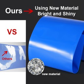 Flat Width 7.87 Inch/200mm PVC Heat Shrink Tubing Battery Wrap Sleeve Length 9.8FT/3 Meters for 18650 21700 26650 Lithium Battery DIY Battery Pack