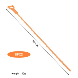 Pack of 8 Channel Clog Remover, Drain Clog Remover Tool, Hair Catcher Cleaning Tool, Drain Drain Sink Clog Remover, for Kitchen Sink, Bathroom, Bathtub (Orange)