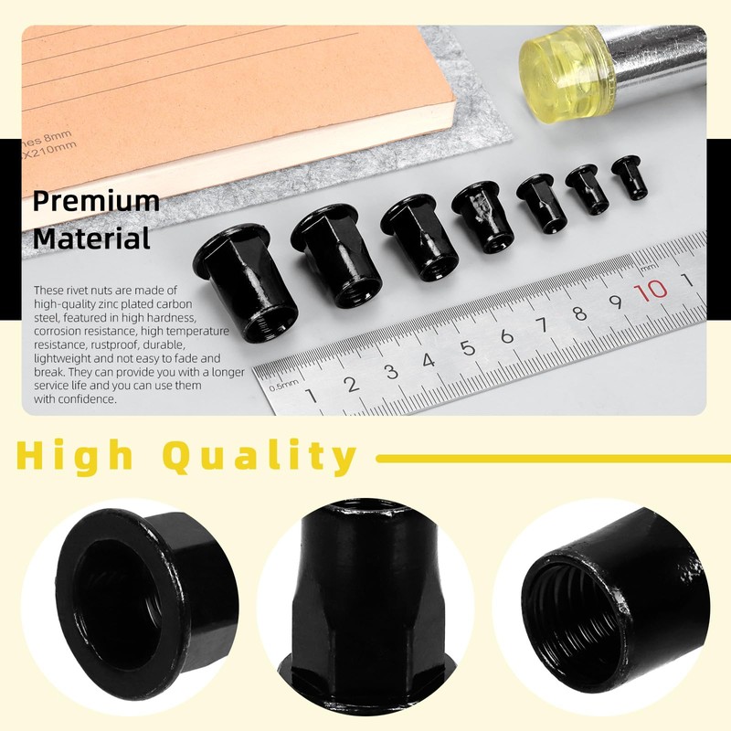 Mardatt 250pcs M3 M4 M5 M6 M8 M10 M12 Metric