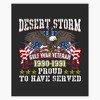 HOF Trading Desert Storm Gulf War Veteran Vinyl Sticker Waterproof