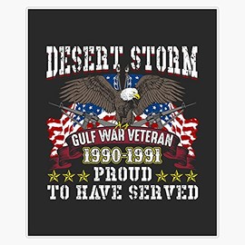 HOF Trading Desert Storm Gulf War Veteran Vinyl Sticker Waterproof Decal Laptop Wall Window Bumper Sticker 5"