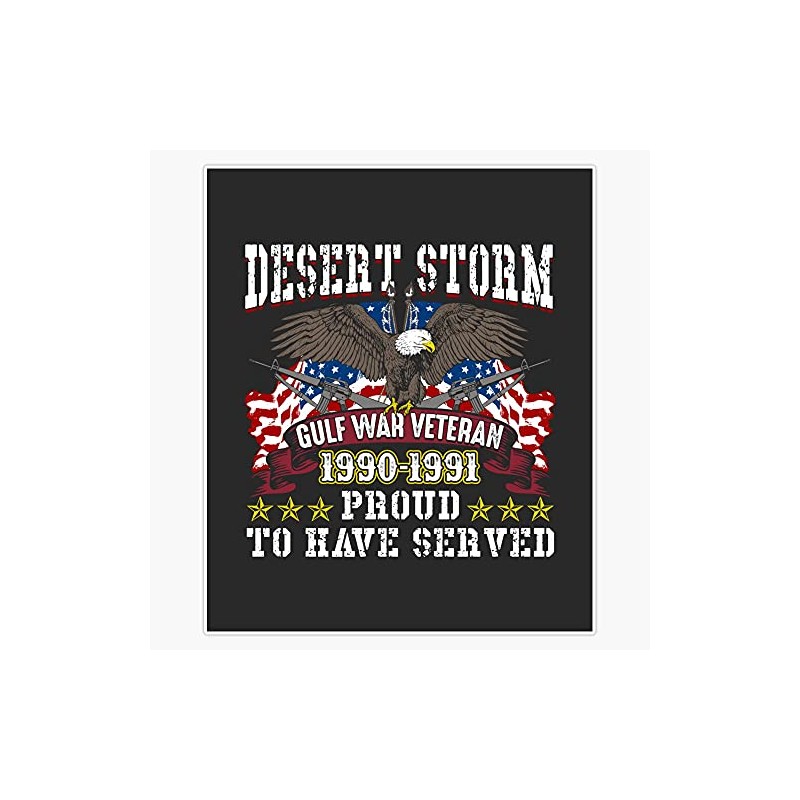 HOF Trading Desert Storm Gulf War Veteran Vinyl Sticker Waterproof