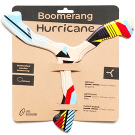 Wooden Boomerang Hurricane v2 | Handcrafted Returning Boomerang | Easy-to-Throw Design for Beginners | Fun Outdoor Game | Thin, Lightweight and Safe to Use Idea | Suitable for 14+