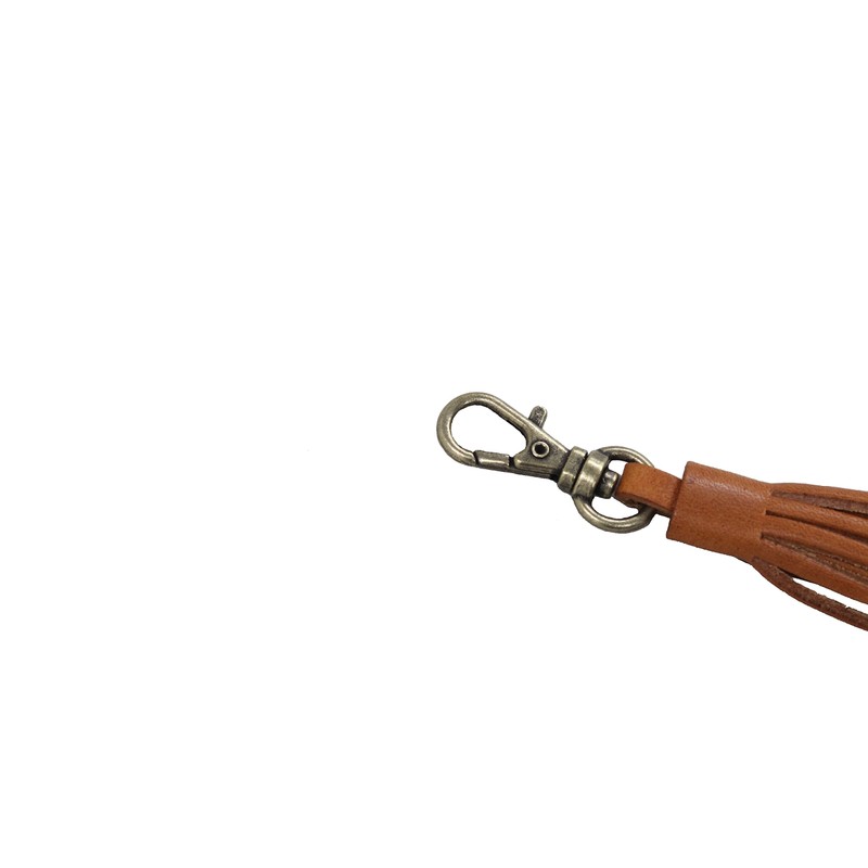 Polcolosso Original Tochigi Leather Carabiner Tassel Charm, Made in Japan,