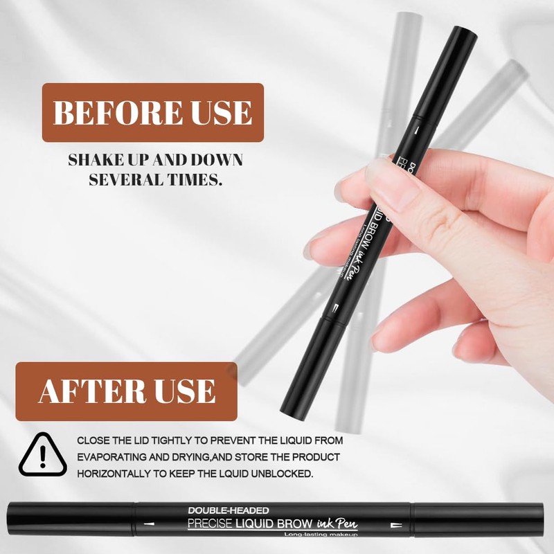 LOPHE Microblading Eyebrow Pencil, Waterproof 2-in-1 with 2 Fork Tip