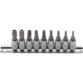 BGS 2165 | Bit Socket Set | 6.3 mm (1/4") Drive | T-Star tamperproof (for Torx) T10 - T50 | 9 pcs.