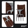 Brazilian Flame Aluminum Bad Bull Fork 4 Teeth with Leather