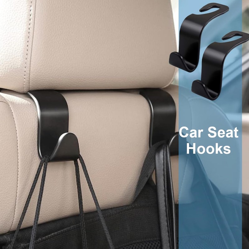 Car Storage Hooks 4 Pieces, Car Plastic Hooks Back Seat