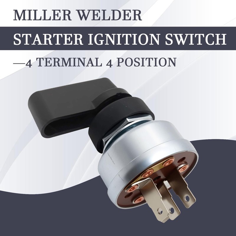 Switch Includes Handle Compatible with Miller Welder Starter Ignition Switch