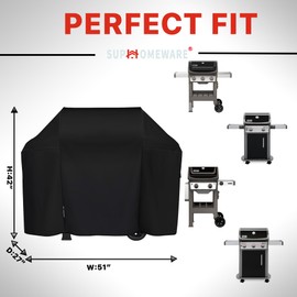 Suphomeware 51 Inch BBQ Grill Cover for Weber Spirit II 210 Series/310/E310/330/E330 Gas Grills, Heavy Duty Barbecue Covers