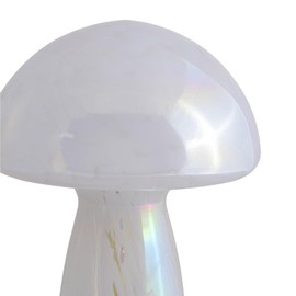 Urban Lifestyle 12" Iridescent Tortoise Glass Mushroom Lamp, Modern Retro Table Lamp for Bedroom, Living Room, or Office Décor