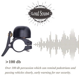 Sportout Copper Alloy Bike Bell, Classic Bicycle Bell, Loud Sound Bike Ring for Road Bike, Mountain Bike, City Bike, Sports Bike, Cruiser Bike, BMX Bike (2 Pack)