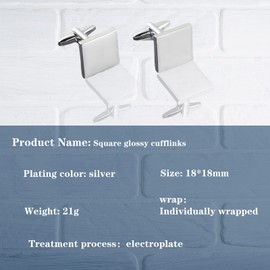 KAYLRE Men's Wedding Cufflinks Stainless Steel Cufflinks, Stainless Steel