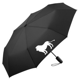 Huuraa Lion Silhouette Umbrella Gift 98 cm Black Double Automatic Lion Gift Idea