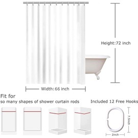 Gaakvrr Shower Curtain Green Forest Redwood Tree Nature Landscape Waterproof Bathroom Curtain Set with 12 Hooks (180x180cm)