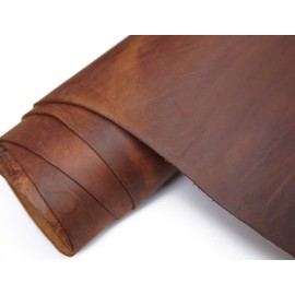 Heavy Weight Leather 9-10 oz Thick Full Grain Tooling Leather Thick Cowhide Skin Crafting Arts Leather (Red Brown-4.0mm, 6"x12")