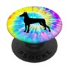 Miniature Pinscher Dog Silhouette with Puppy Tie Dye Prints