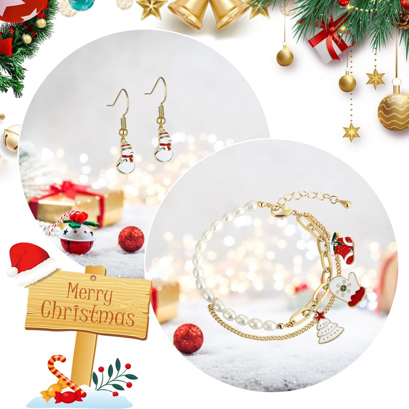 45Pcs Christmas Charms, Mini Christmas Tree Decorations Creative Xmas Hanging