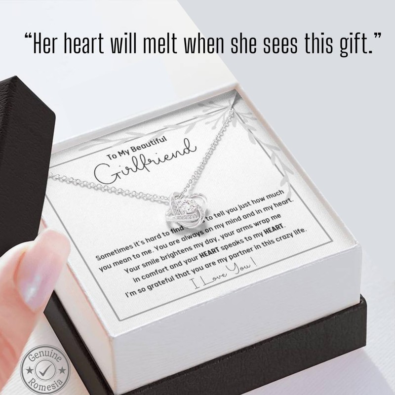 Necklace for Girlfriend, Girlfriend Gifts for Girlfriend Birthday Gifts and