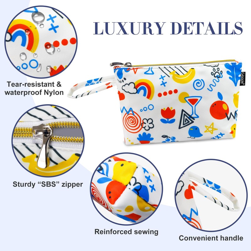 Gloppie Small Makeup Bag Cosmetic Bag for Purse Cute Makeup