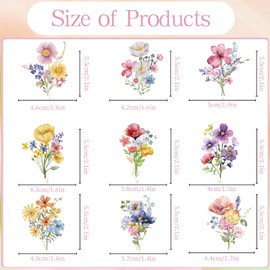 Deorfuy Wildflower Birthday Party Decorations, 36PCS Flower Floral Cupcake Toppers Decoration, Baby in Bloom Baby Shower Cupcake Picks Decor Party Supplies for Gilrs Women