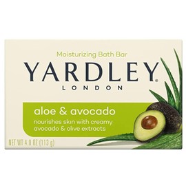 Yardley London Aloe and Avocado Naturally Moisturizing Bath Bar 4.0 oz (Pack of 3).