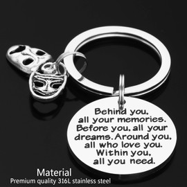 HUTIMY Theater Keychain Comedy Tragedy Gifts for Teen Girls Women Men Actress Theater Mask Keychain