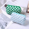 Knitted Wool Checkerboard Pencil Case - Preppy, Aesthetic, Corduroy for