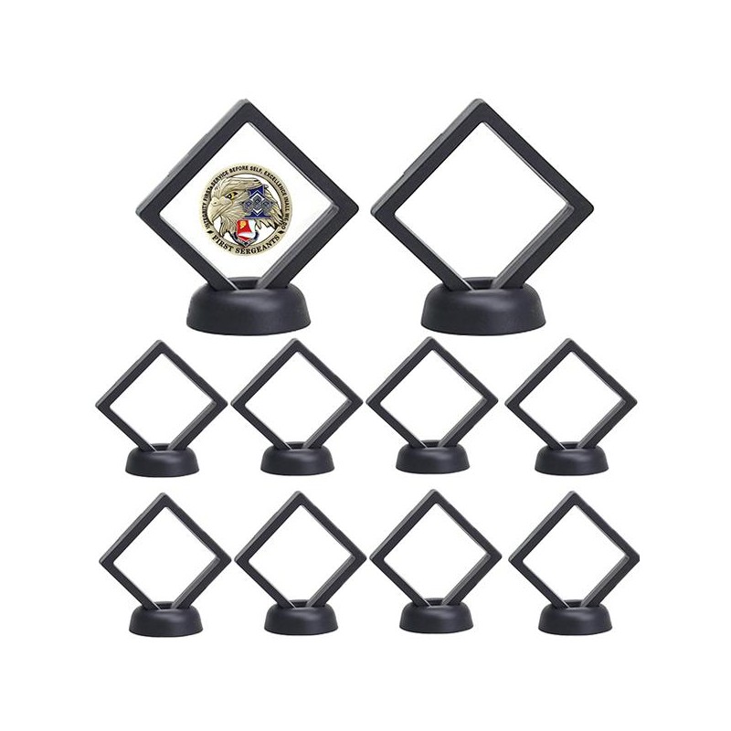 3D Floating Frame with Stand, Challenge Coin Display Holder, 4