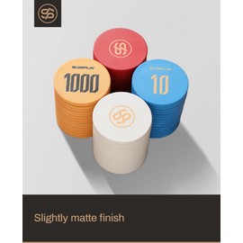 SLOWPLAY Godel Ceramic Poker Chips in Bulk, Casino Grade Ceramic 12-Gram Poker Chip for Texas Hold'em, 43mm Professional Chips Pack of 50 with Denomination of 25