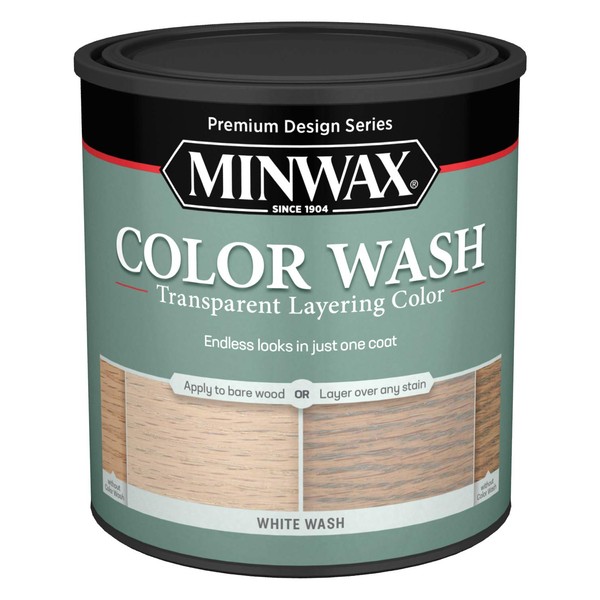 Minwax 618604444 Color Wash Transparent Layering Color, White Wash, 1 Quart