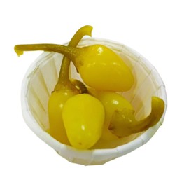 MRS KLEIN'S |YELLOW HOT CHILIES | Made with Natural Ingredients | Kosher, Low Carb, Gluten Free & Vegan |Chili Peppers 128 fl oz Jar