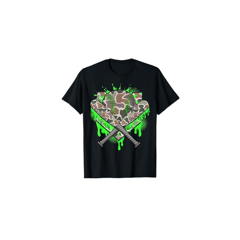 Baseball Drip For Boys Ice Cream Dripping Boys Baseball Camo