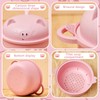 Romooa Large 45oz Cute Ramen Bowl Set Microwavable Pig Ramen