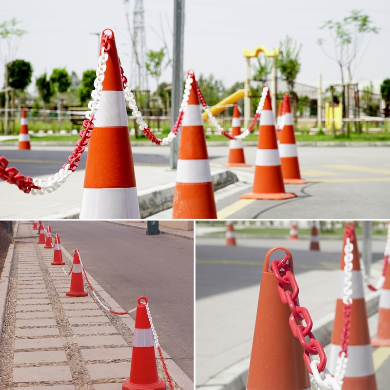 Piuluvor® 10 m Barrier Chain Red White Plastic Chain Barrier