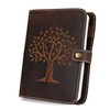 Fausta Heart Embossed Refillable Brown Leather Journal for Writing, 256