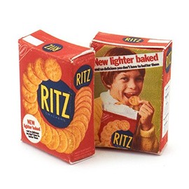 MyTinyWorld 2 x Dolls House Miniature Ritz Cracker Box From 1960s