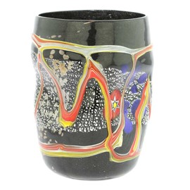 GlassOfVenice Murano Glass Modern Art Tumbler - Black