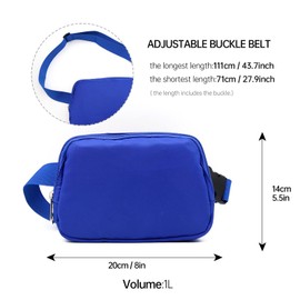 Long Keeper Bum Bag for Women Men - Running Belt Bag Fashion Waist Packs Fanny Pack with Adjustable Straps Crossbody Shoulder Bag for Gym Travel Hiking Workout