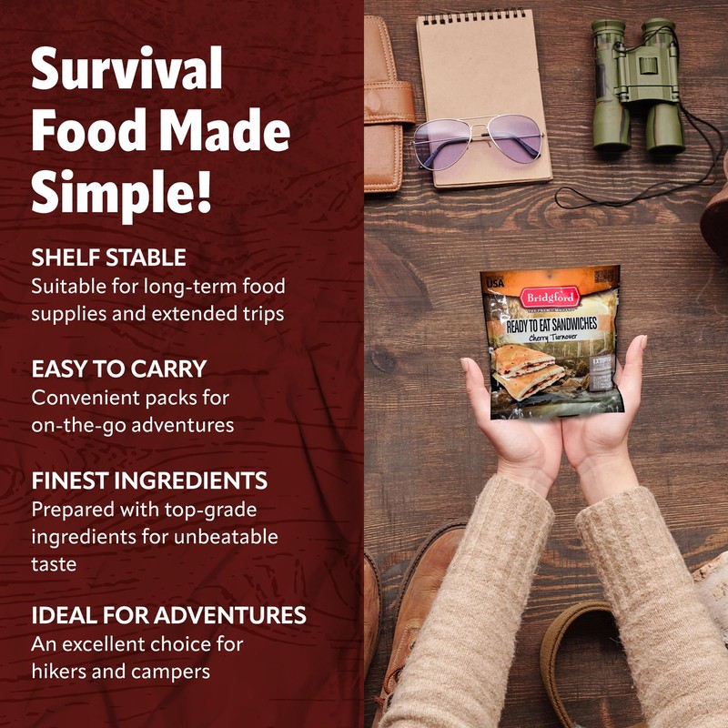 Bridgford Cherry Turnover - Shelf-Stable Survival Food Storage - 3