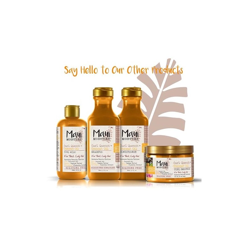 Maui Moisture, Curl Quench Coconut Oil, Shampoo, Control de Rizos