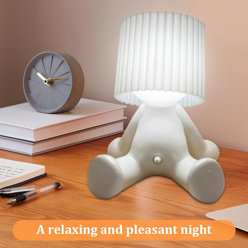 CEWROM Bedside Lamp with Touch Control, Funny LED Table Lamp,