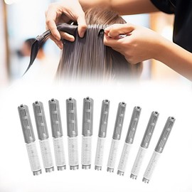 Hair Perm Rod Set (10 Pieces) Hair Root Permer Rod, 2 Inner Diameters, Hair Roller, Large, Small, For Perm At The Roots, For Barber Shops, Good Breathability, Won't Damage Your Hair