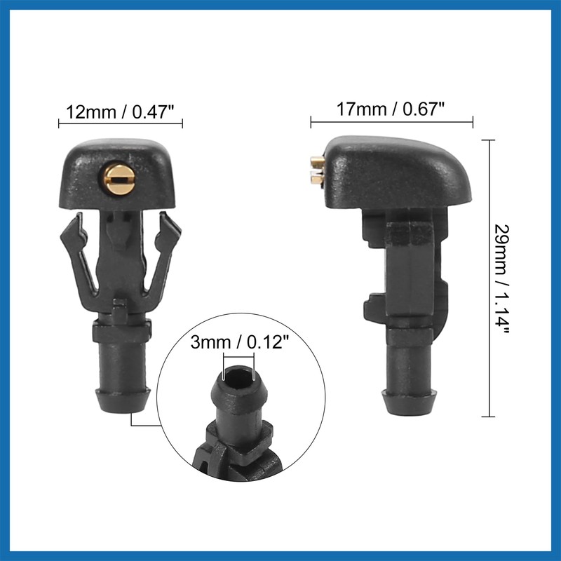 A ABSOPRO Pack of 2 windscreen washer nozzles, windscreen wiper