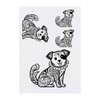 4 x 'Patterned Sitting Dog' Temporary Tattoos - Water Resistant,