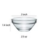 Sizikato 12pcs Clear Glass Sauce Dip Bowls, 3-Inch Soy Sauce