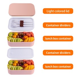 Uybieef Bento Box Adult Lunch Box with lunch bag,Japanese Lunch Box Containers for Adult,Bento lunch Box with Leakproof 54OZ Red