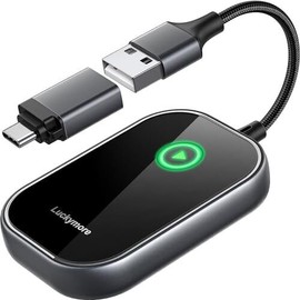 LUCKYMORE WIRELESS CARPLAY ADAPTER, CONVERTS WIRED TO WIRELESS CARPLAY DONGLE