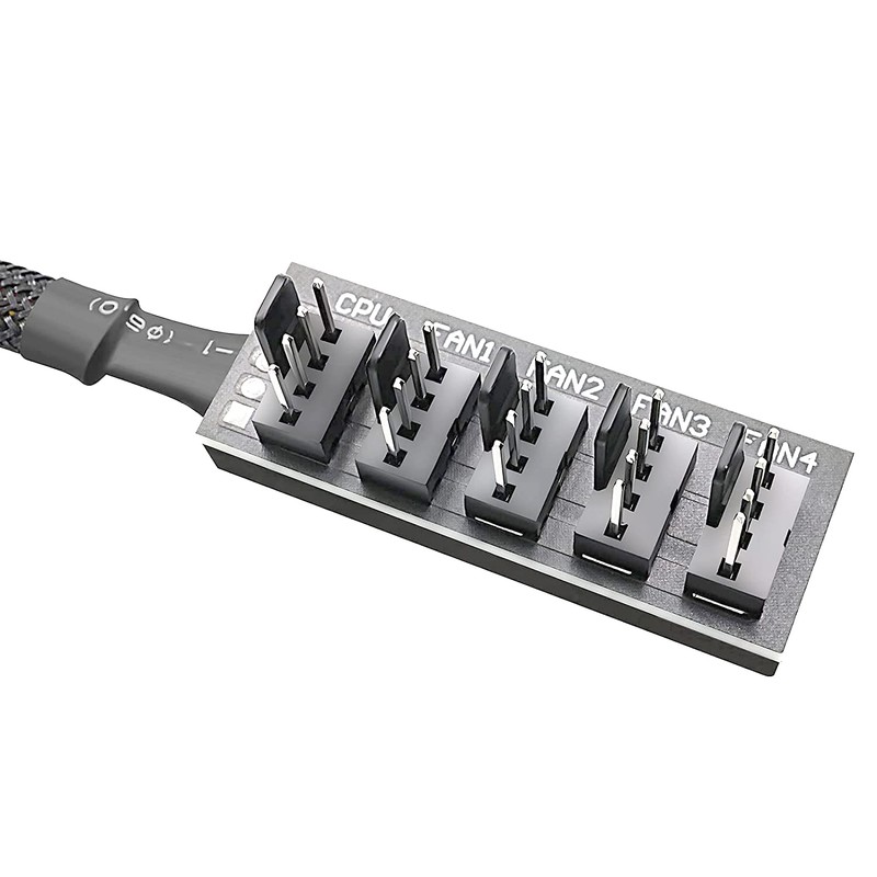 ThreeBulls PWM Fan Hub, PC CPU Cooling 4 PIN/3PIN Power